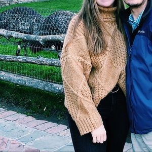 Camel lizard thicket turtle neck sweater